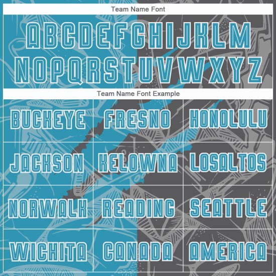 Benutzerdefinierte Graffiti Muster Panther Blau-Stahl Grau Scratch Sublimation Fußball Uniform Jersey Benutzerdefinierte Graffiti Muster Panther Blau-Stahl Grau Scratch Sublimation Fußball Uniform Jersey