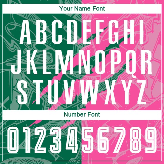 Benutzerdefinierte Graffiti Muster Kelly Grün-Pink Scratch Sublimation Fußball Uniform Jersey Benutzerdefinierte Graffiti Muster Kelly Grün-Pink Scratch Sublimation Fußball Uniform Jersey