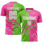 Benutzerdefinierte Graffiti Muster Aurora Grün-Pink Scratch Sublimation Fußball Uniform Jersey Benutzerdefinierte Graffiti Muster Aurora Grün-Pink Scratch Sublimation Fußball Uniform Jersey