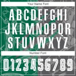 Benutzerdefinierte Graffiti Muster Kelly Grün-Stahl Grau Scratch Sublimation Fußball Uniform Jersey Benutzerdefinierte Graffiti Muster Kelly Grün-Stahl Grau Scratch Sublimation Fußball Uniform Jersey