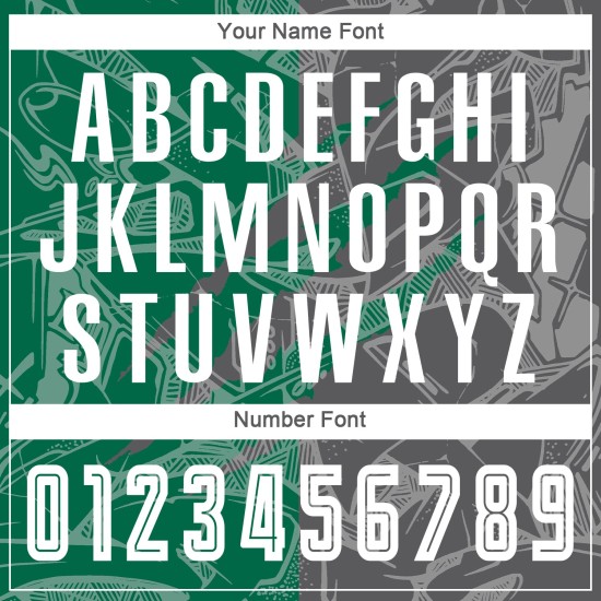 Benutzerdefinierte Graffiti Muster Kelly Grün-Stahl Grau Scratch Sublimation Fußball Uniform Jersey Benutzerdefinierte Graffiti Muster Kelly Grün-Stahl Grau Scratch Sublimation Fußball Uniform Jersey