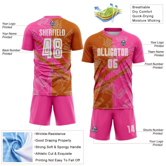 Benutzerdefinierte Graffiti Muster Texas Orange-Pink Scratch Sublimation Fußball Uniform Jersey Benutzerdefinierte Graffiti Muster Texas Orange-Pink Scratch Sublimation Fußball Uniform Jersey