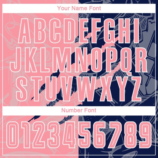 Benutzerdefinierte Graffiti Muster Medium Rosa-Navy Scratch Sublimation Fußball Uniform Trikot Benutzerdefinierte Graffiti Muster Medium Rosa-Navy Scratch Sublimation Fußball Uniform Trikot