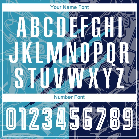 Benutzerdefinierte Graffiti Muster Panther Blau-Navy Scratch Sublimation Fußball Uniform Jersey Benutzerdefinierte Graffiti Muster Panther Blau-Navy Scratch Sublimation Fußball Uniform Jersey