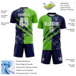 Benutzerdefinierte Graffiti Muster Aurora Grün-Navy Scratch Sublimation Fußball Uniform Jersey Benutzerdefinierte Graffiti Muster Aurora Grün-Navy Scratch Sublimation Fußball Uniform Jersey