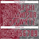 Benutzerdefinierte Graffiti Muster Crimson-Steel Grau Scratch Sublimation Fußball Uniform Jersey Benutzerdefinierte Graffiti Muster Crimson-Steel Grau Scratch Sublimation Fußball Uniform Jersey