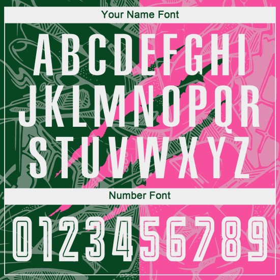 Benutzerdefinierte Graffiti Muster Grün-Rosa Scratch Sublimation Fußball Uniform Jersey Benutzerdefinierte Graffiti Muster Grün-Rosa Scratch Sublimation Fußball Uniform Jersey