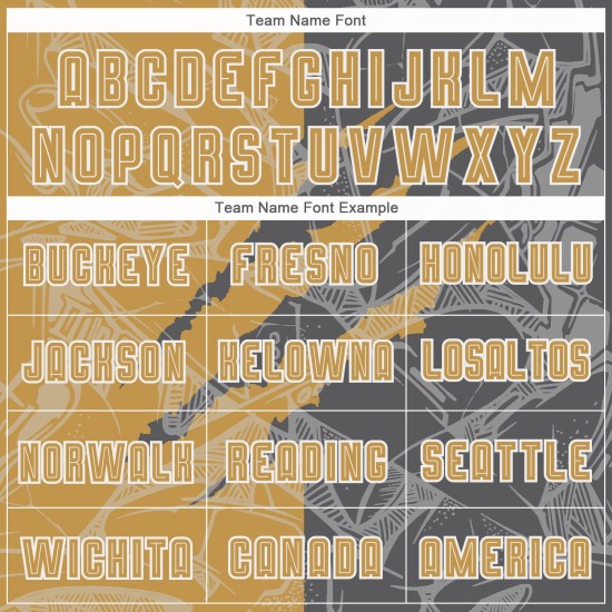 Benutzerdefinierte Graffiti Muster Alt Gold-Stahl Grau Scratch Sublimation Fußball Uniform Jersey Benutzerdefinierte Graffiti Muster Alt Gold-Stahl Grau Scratch Sublimation Fußball Uniform Jersey