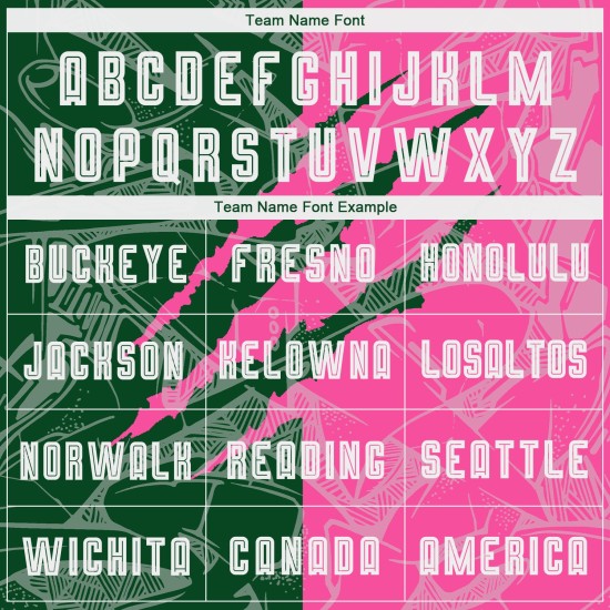 Benutzerdefinierte Graffiti Muster Grün-Rosa Scratch Sublimation Fußball Uniform Jersey Benutzerdefinierte Graffiti Muster Grün-Rosa Scratch Sublimation Fußball Uniform Jersey