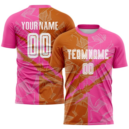 Benutzerdefinierte Graffiti Muster Texas Orange-Pink Scratch Sublimation Fußball Uniform Jersey Benutzerdefinierte Graffiti Muster Texas Orange-Pink Scratch Sublimation Fußball Uniform Jersey