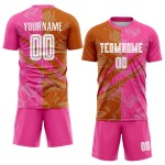 Benutzerdefinierte Graffiti Muster Texas Orange-Pink Scratch Sublimation Fußball Uniform Jersey Benutzerdefinierte Graffiti Muster Texas Orange-Pink Scratch Sublimation Fußball Uniform Jersey