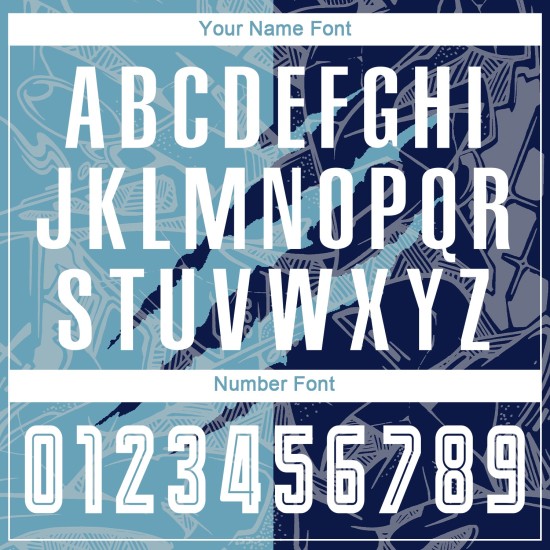 Benutzerdefinierte Graffiti Muster Schatten Blau-Navy Scratch Sublimation Fußball Uniform Jersey Benutzerdefinierte Graffiti Muster Schatten Blau-Navy Scratch Sublimation Fußball Uniform Jersey